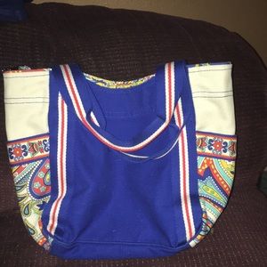 Vera Bradley risky and white purse new red n yello